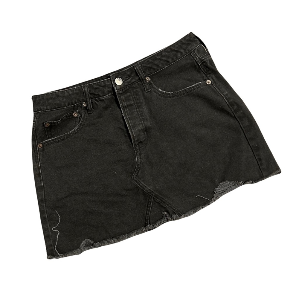 American Eagle Black Denim Mini Skirt